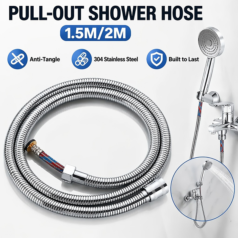 Flexible Hose Braided - 1.5M/2M Roestvrij Staal Gevlochten Doucheslang Hoge