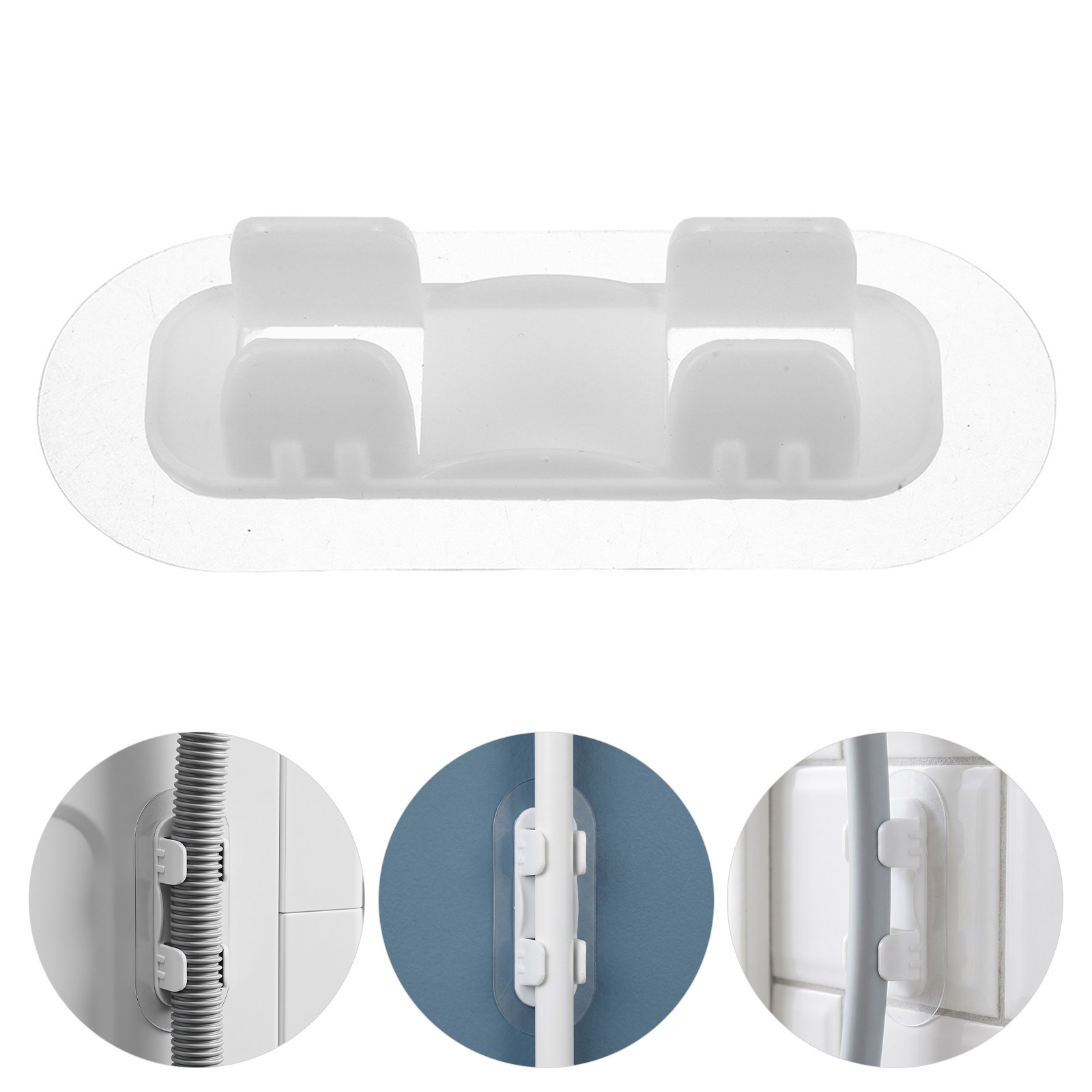 Drain Pipe Clip - 4 Stuks Wasmachine Afvoerslang Clips Zelfklevende
