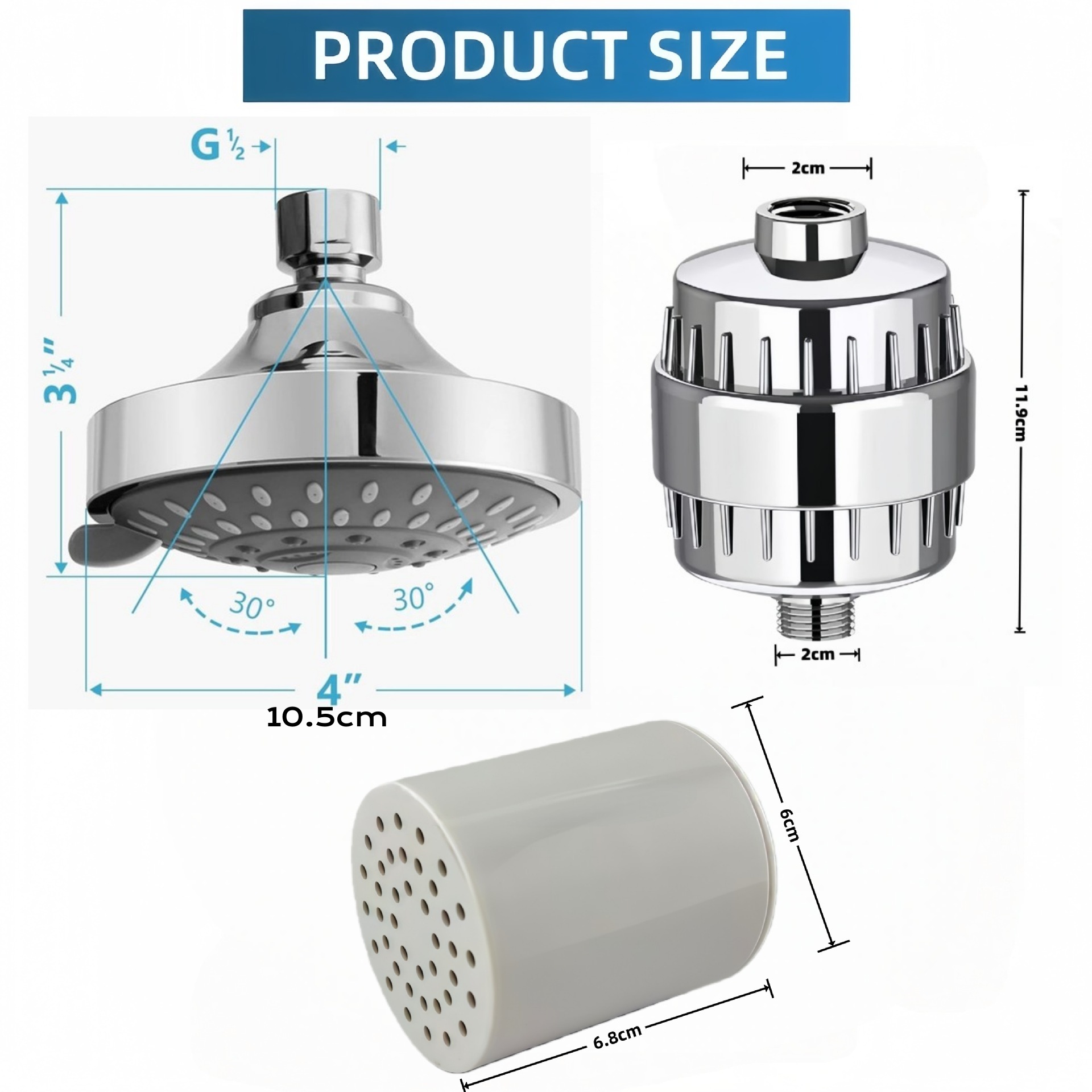 15/20/25/30-laags filterstages - Shower Valve Cartridge recensie en prijs