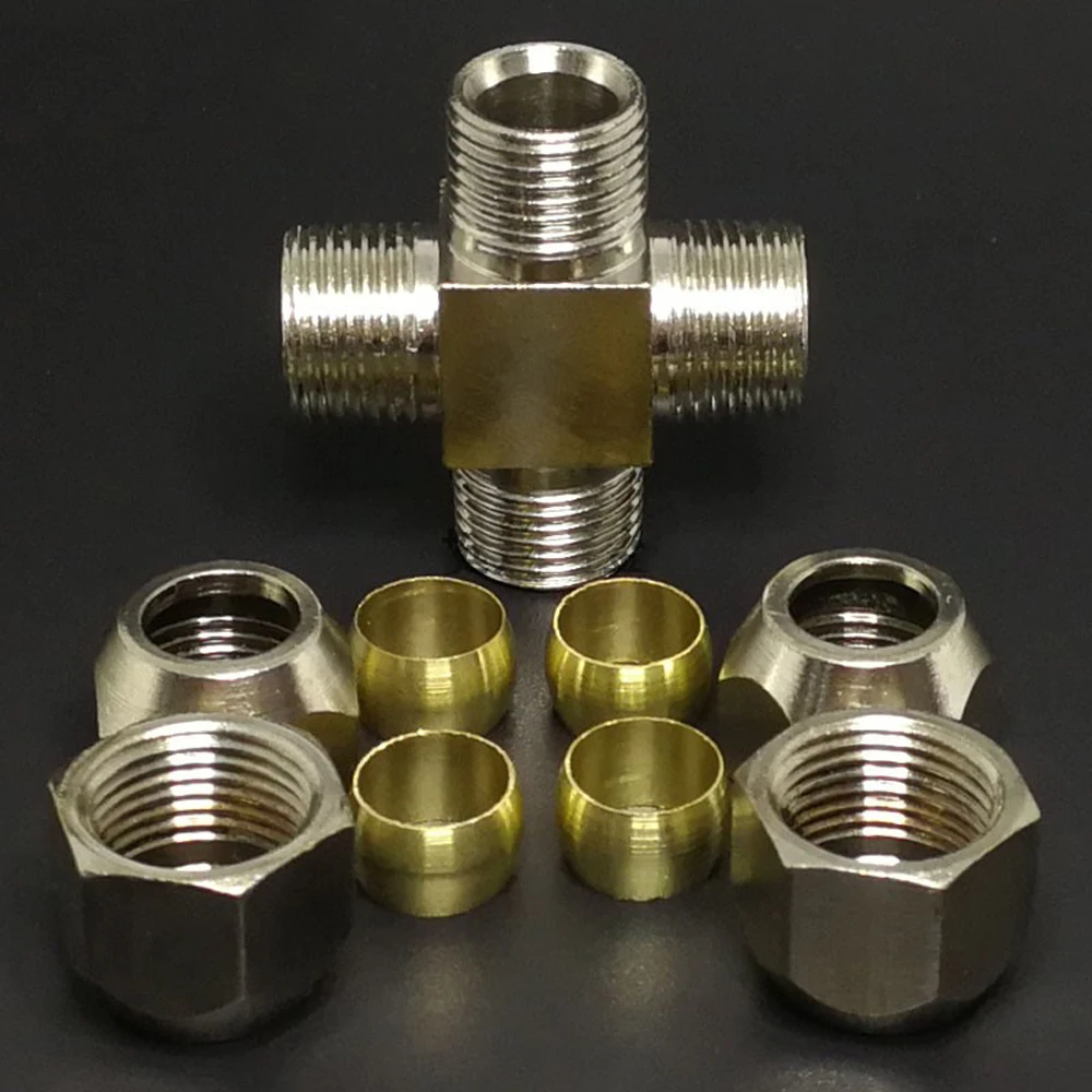 Fit 6/8/10/12mm OD Buis Corss  - Compression Fitting Brass recensie en prijs